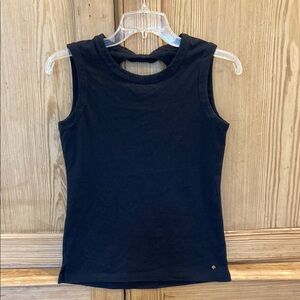 Kate Spade Black Top with Cut Out Bow Detail